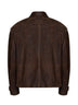 Brown vintage nappa leathe oversized jacket