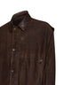 Brown vintage nappa leathe oversized jacket