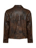 Brown vintage nappa leather bomber jacket