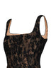 Top a corsetto in pizzo nero<BR/>