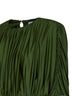 Olive jersey gathered cropped top