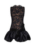 Black lace mini dress with bubble hem