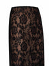 Black lace midi skirt