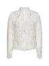 White lace long-sleeved blouse
