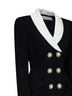 Black wool tailored blazer-style mini dress