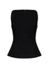 Black wool crêpe top