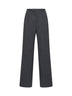 Grey stretch wool-blend tailored trousers
