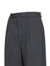Grey stretch wool-blend tailored trousers