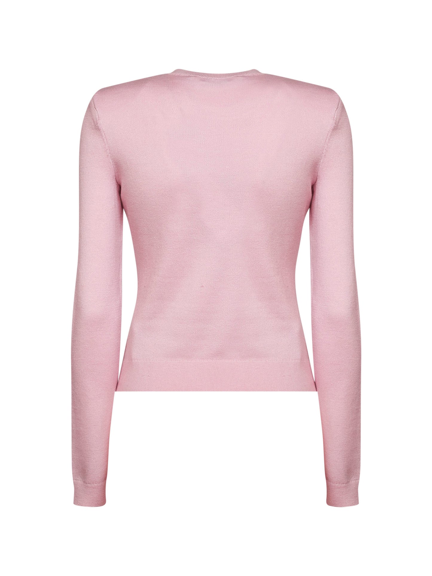 Pullover in maglia rosa con dettaglio fiori