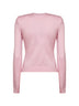 Pullover in maglia rosa con dettaglio fiori