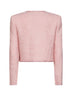 Pink bouclé jacket with braided trimmings