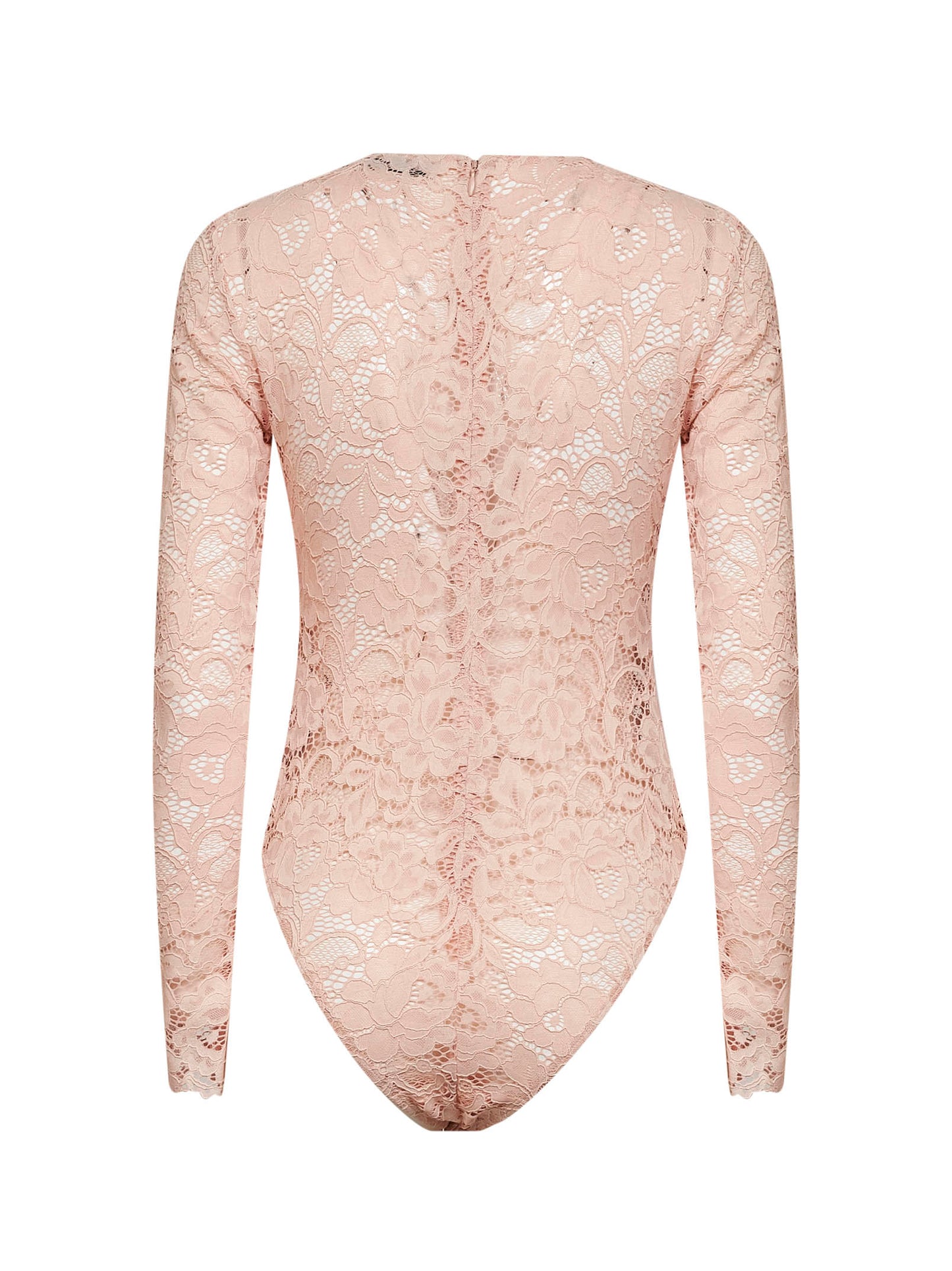 Body in pizzo floreale beige