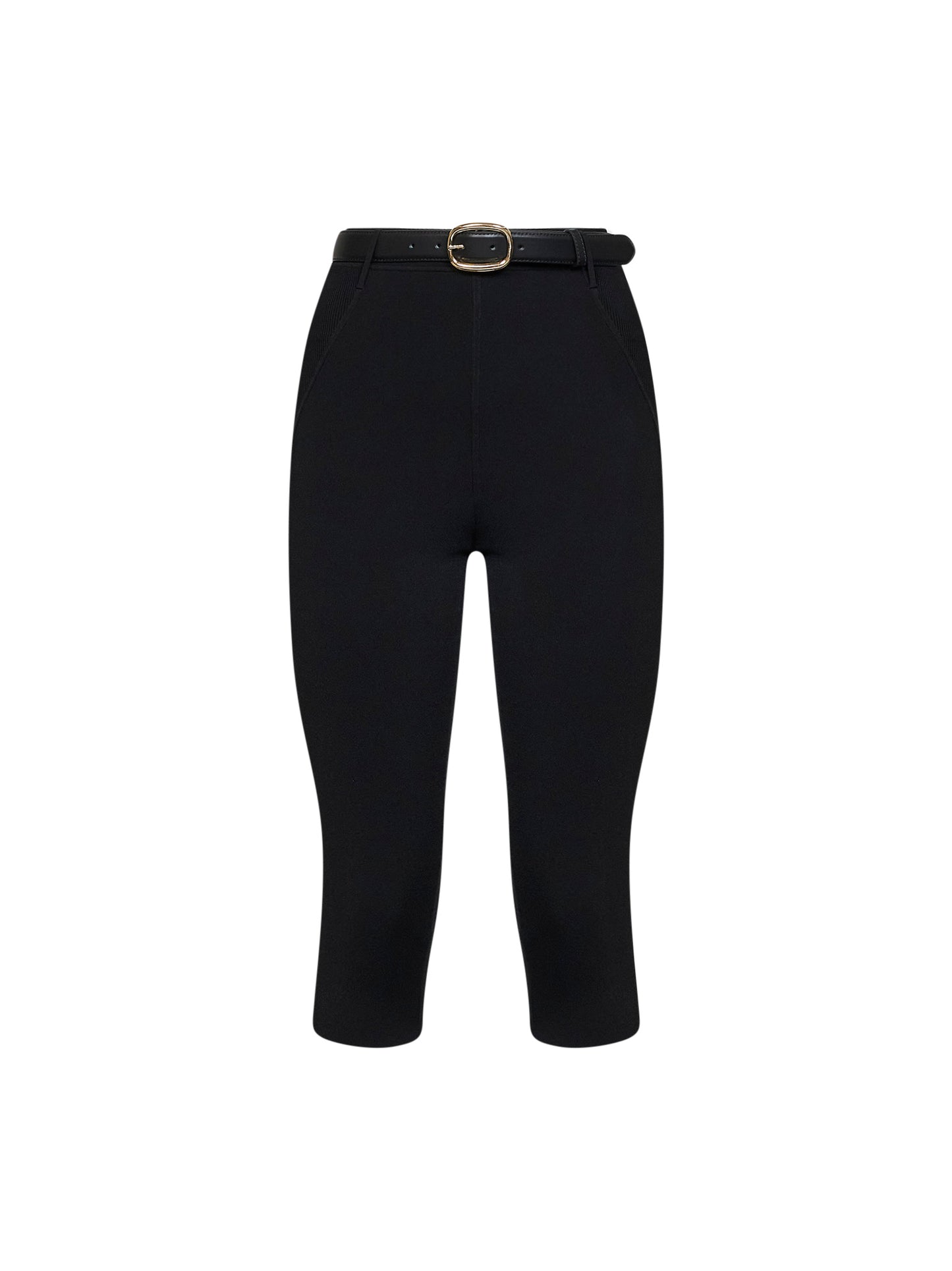 Leggings Capri in maglia compatta nera
