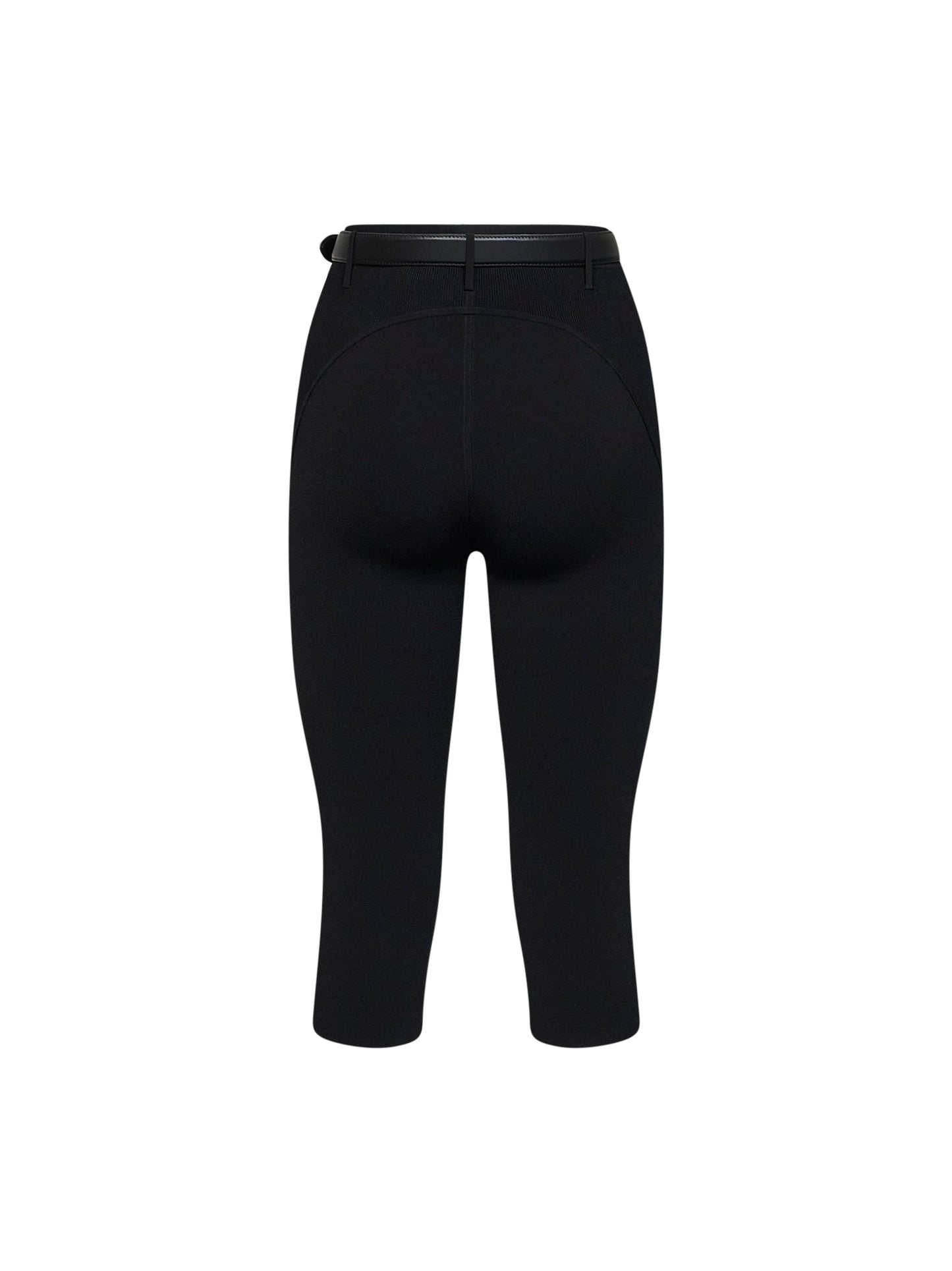 Leggings Capri in maglia compatta nera