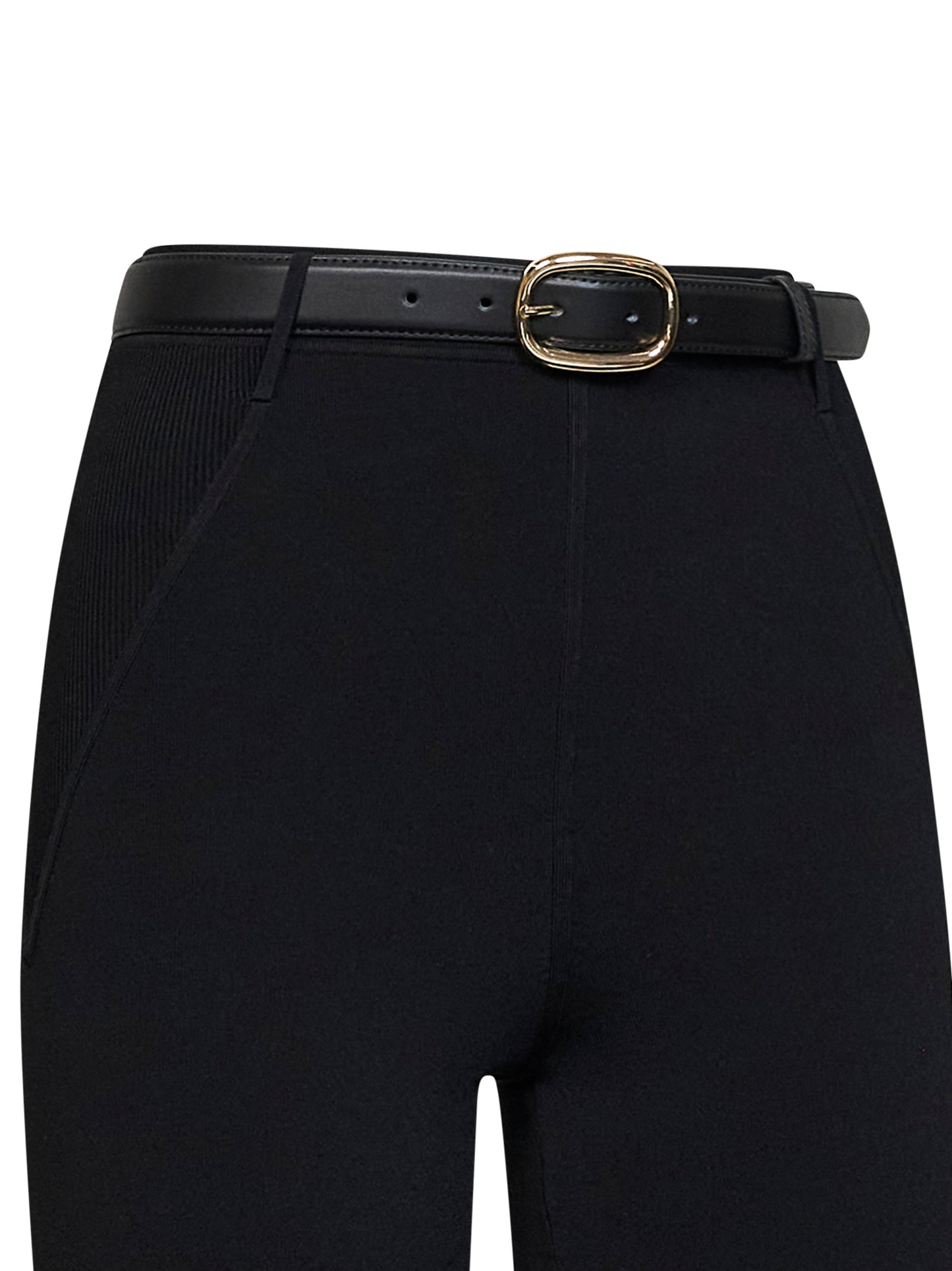 Leggings Capri in maglia compatta nera