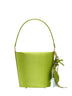 Green bucket bag with charms