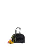 Mini bag con tracolla e ciondoli nera