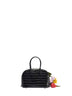 Mini bag con tracolla e ciondoli nera