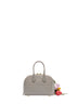Mini bag con tracolla e ciondoli grigia