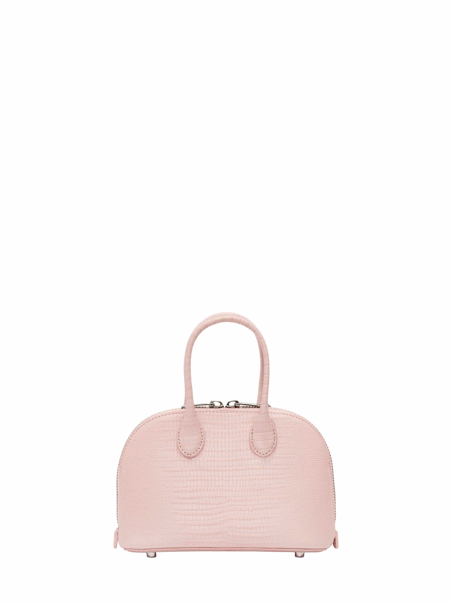 Pink mini bag with shoulder strap and charms