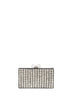 Clutch con tracolla e cristalli nera