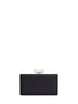 Clutch con tracolla e cristalli nera