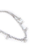 Collana con fiocchi in cristalli e ciondoli a perla argento
