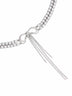 Collana choker con doppio fiocco in cristalli argento