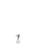 Crystal flower pearl drop earrings