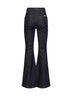 Jeans svasati a vita alta in denim indaco