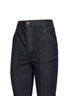 Jeans svasati a vita alta in denim indaco