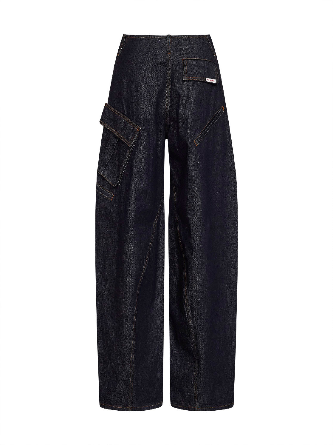 Jeans cargo in denim indaco
