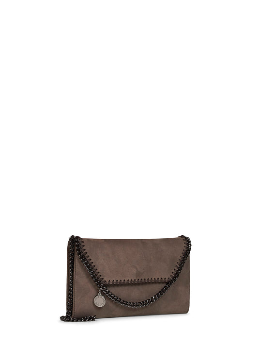 Dark taupe Falabella wallet crossbody bag