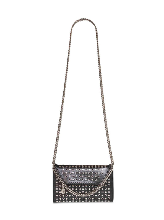 Black Falabella wallet crossbody bag<BR/>
