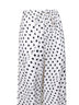 Pantaloni oversize in viscosa pois bianco e nero