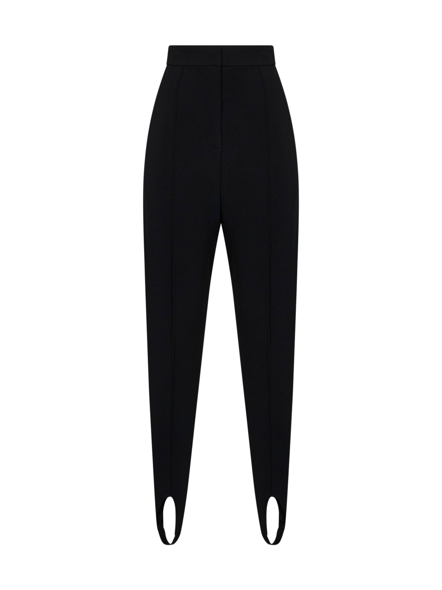 Black jersey stirrup trousers