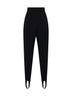 Black jersey stirrup trousers