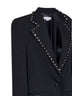 Black wool embellished blazer