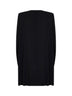 Black stretch viscose cape mini dress