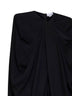 Black stretch viscose cape mini dress