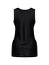 Black satin draped top