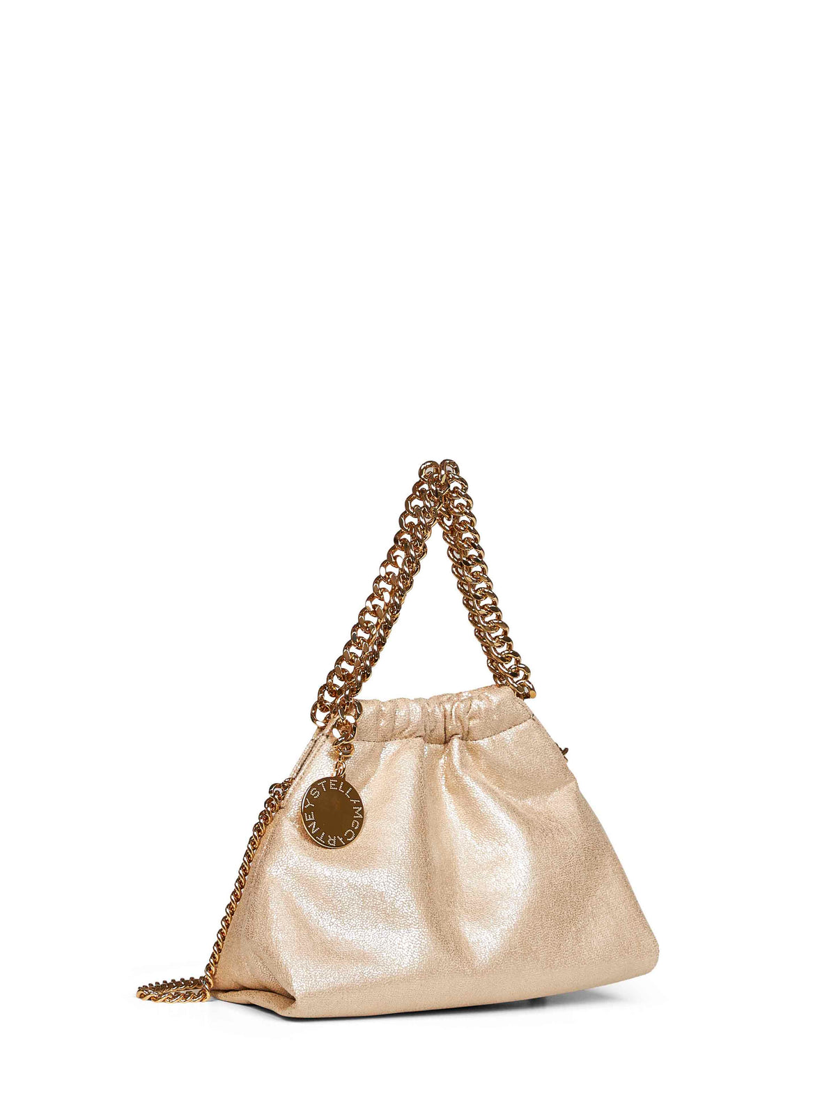 Borsa a tracolla mini con coulisse Falabella pirite