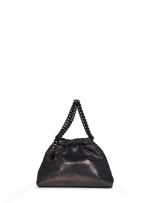 Borsa a tracolla mini con coulisse Falabella navy scuro