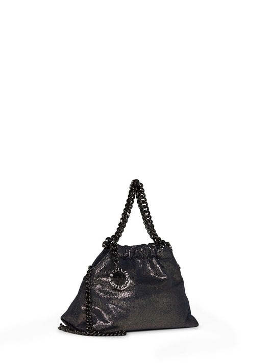 Borsa a tracolla mini con coulisse Falabella navy scuro