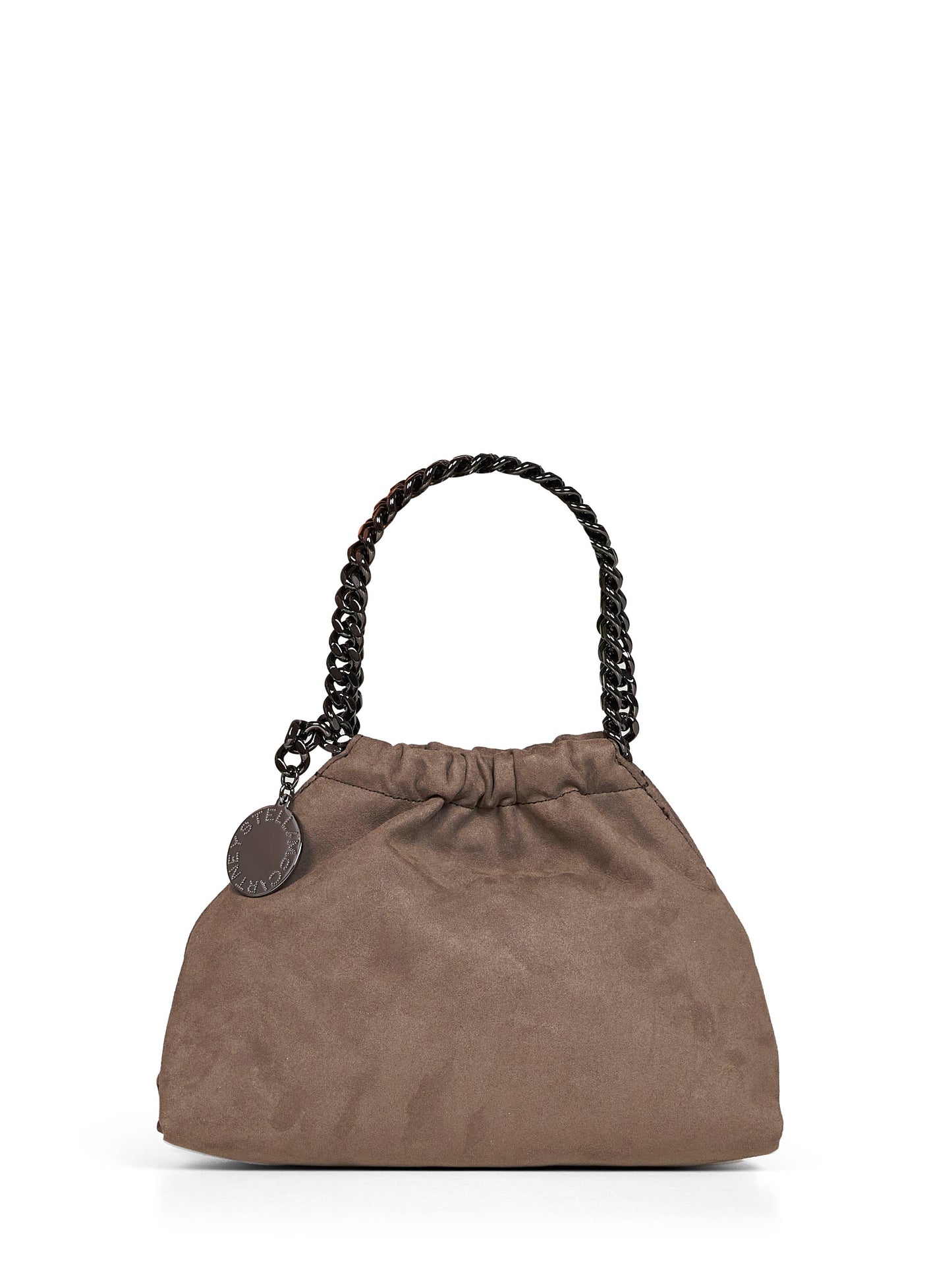 Dark taupe Falabella mini drawstring crossbody bag