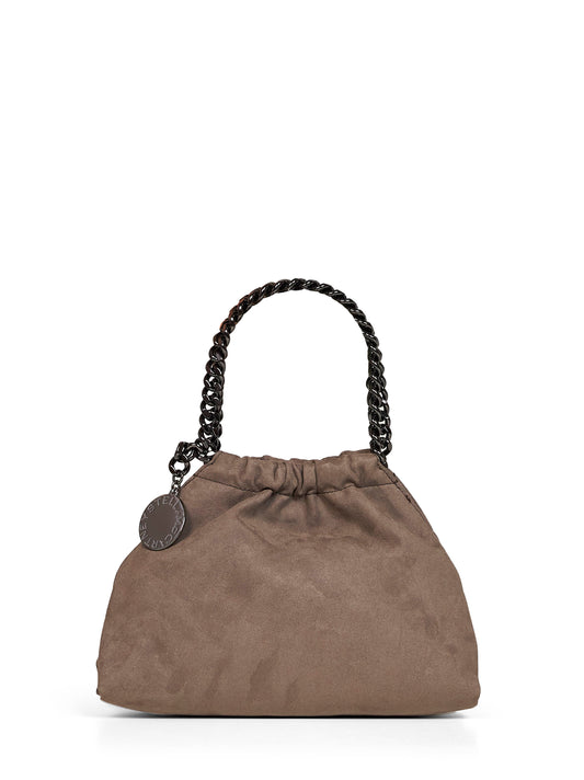Borsa a tracolla mini con coulisse Falabella tortora scuro