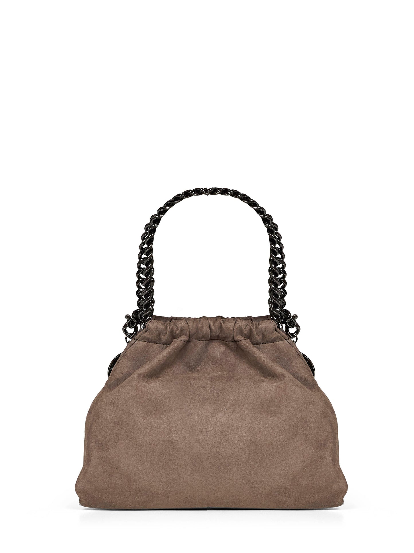 Dark taupe Falabella mini drawstring crossbody bag