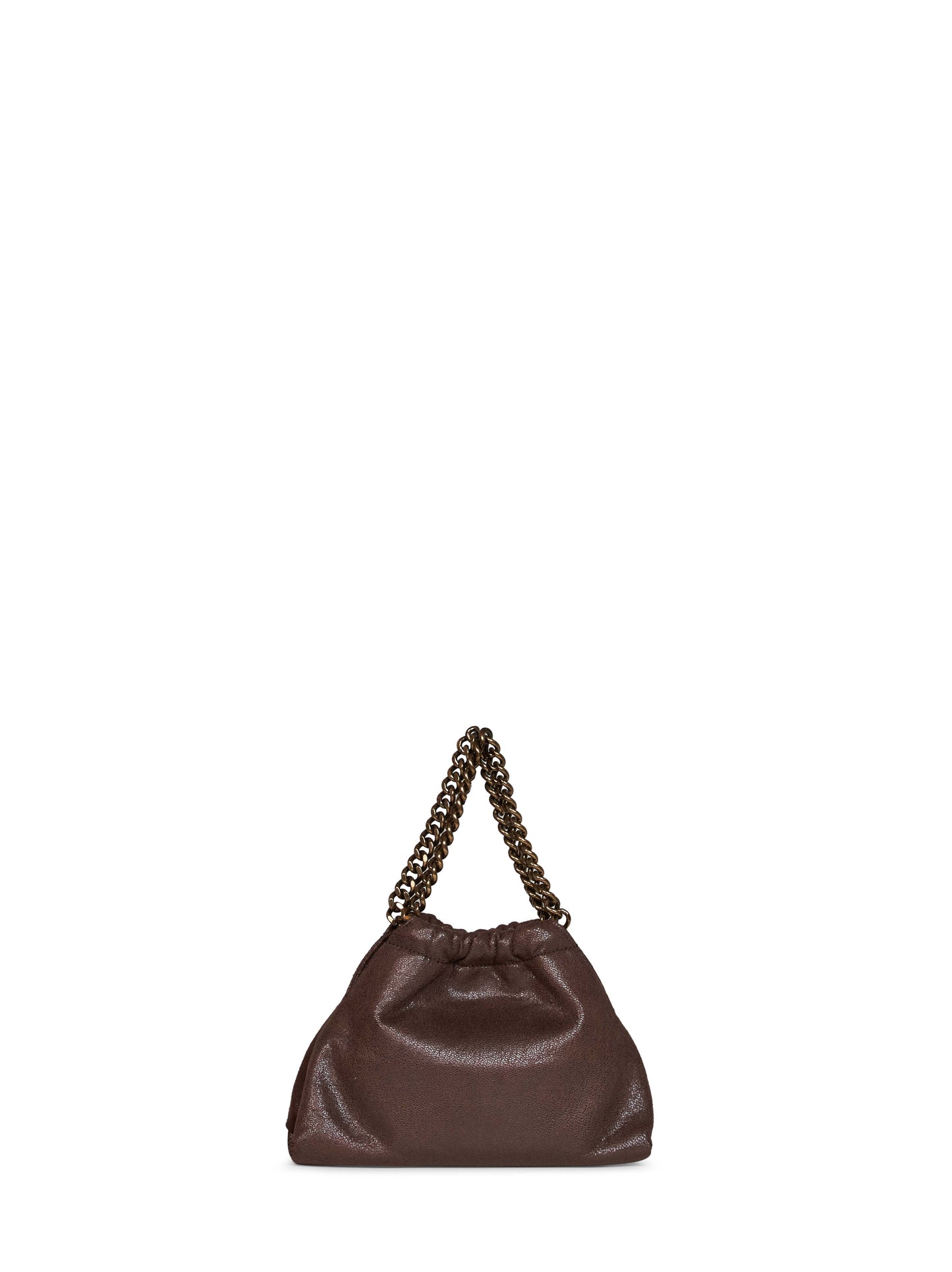 Borsa a tracolla mini con coulisse Falabella mogano