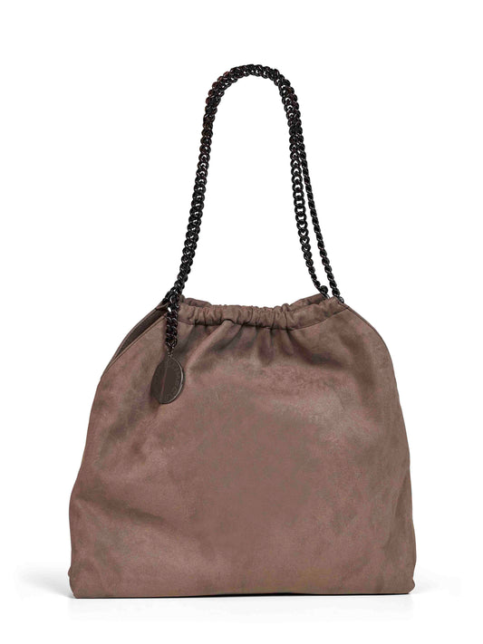 Borsa a spalla Falabella Media con Coulisse tortora scuro