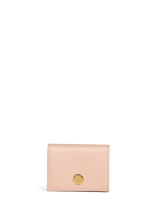 Portaoglio bi-fold Logo cipria